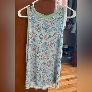 Loft Floral Ruched Paisley Mixed Media Shell